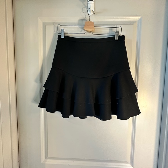J. Crew Ruffle Layered Wool Blend Mini Skirt, size 0 - Picture 6 of 7